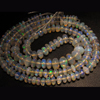 AAAAA -Best Quality Of Ethiopian Opal Brand New Full Blue Transeparent -16 inches Smooth Polished Rondell Beads Huge Size 6 - 3 mm